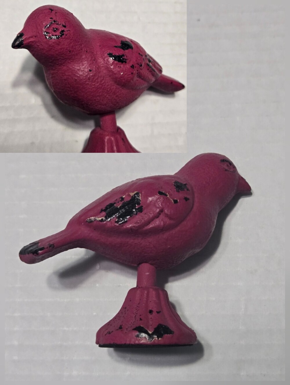 Heavy Cast Iron Bird Figurine Decor Decorative